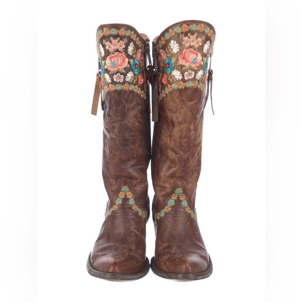 Old Gringo Leather Floral Print Western Boots